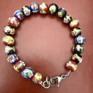 Floral Beaded Bracelet - Multicolor